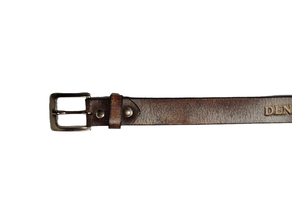 KIDS GENUINE LEATHER BROWN COLOR HEAVY KANTA BUCKLE BELT  - FREE, 6