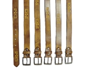 KIDS GENUINE LEATHER TAN  COLOR HEAVY KANTA BUCKLE BELT  - FREE, 6