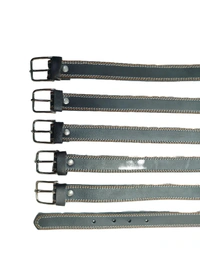 KIDS PU LEATHER BLACK COLOR HEAVY KANTA BUCKLE BELT - FREE, 6