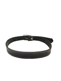 KIDS PU LEATHER BLACK COLOR HEAVY KANTA BUCKLE BELT - FREE, 6