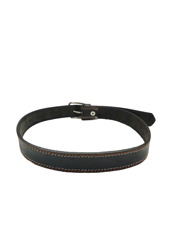 KIDS PU LEATHER BLACK COLOR HEAVY KANTA BUCKLE BELT - FREE, 6