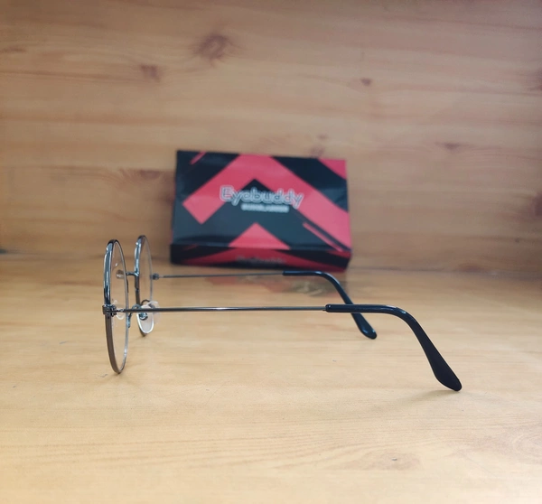 MENS METAL FRAME CLEAR ENS ROUND SUNGLASSLES - FREE, 12