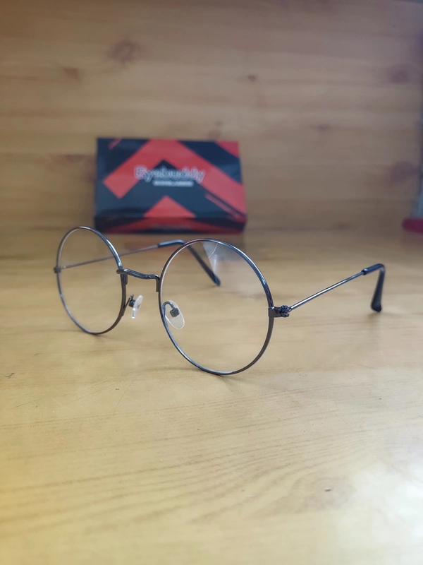 MENS METAL FRAME CLEAR ENS ROUND SUNGLASSLES - FREE, 12