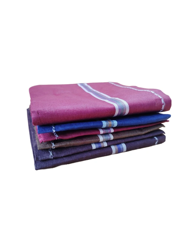 MENS PURE COTTON MULTI COLOR MIX STRIP DESIGN HAND KERCHIEFS - FREE, 12