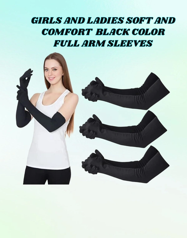GIRL AND LADIES SOFT AND COMFORT BLACK COLOR  FULL ARM SLEEVES - FREE, 12