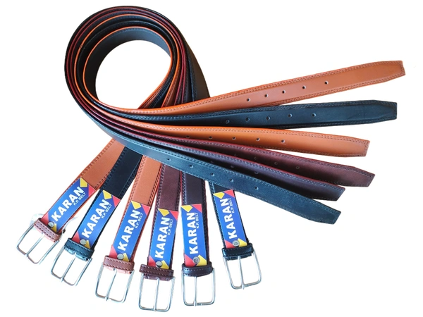 MENS PU LEATHER MIX COLOR KANTA BUCKLE BELT - FREE, 12