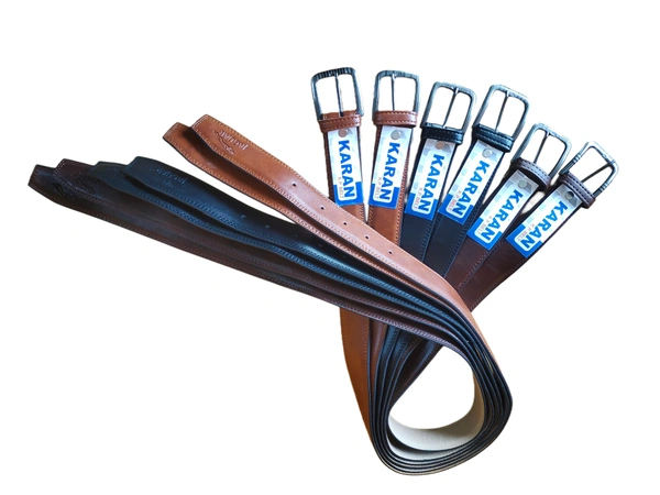 MENS PU LEATHER MIX COLOR KANTA BUCKLE BELT - FREE, 12