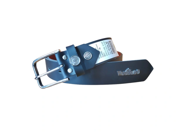 MENS PU LEATHER BLACK  COLOR  KANTA BUCKLE BELT - REE, 6