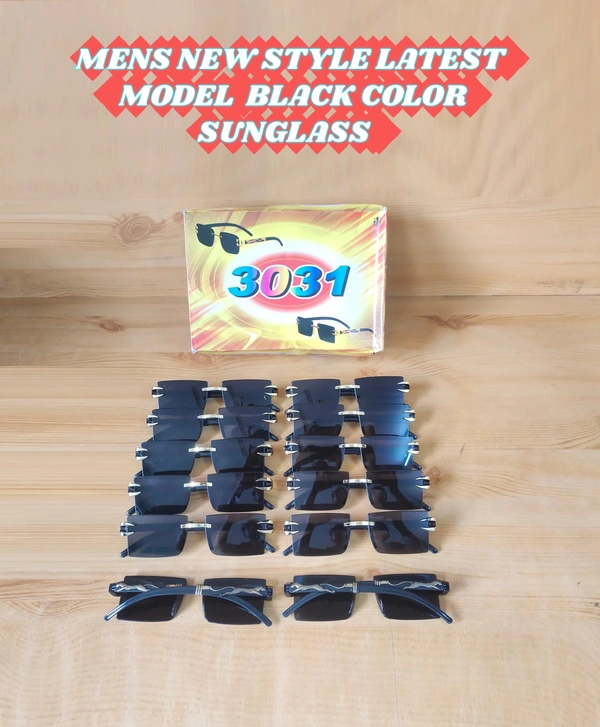 MENS NEW STYLISH LATEST MODEL BLACK MIX SUNGLASSES - FREE, 12