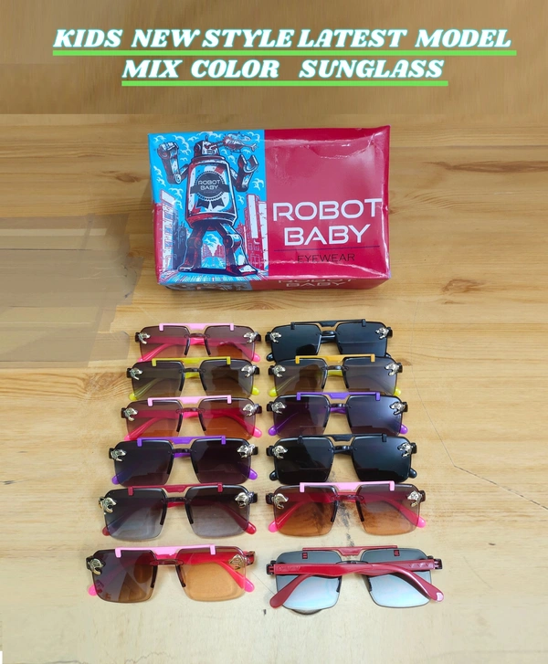 KIDS NEW STYLISH LATEST MODEL  MIX SUNGLASSES - FREE, 12