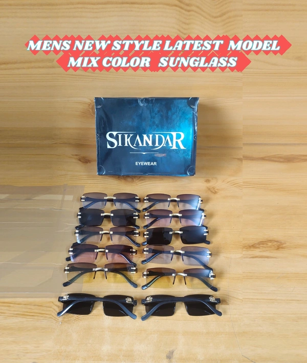 MENS NEW STYLISH LATEST MODEL  MIX SUNGLASSES - FREE, 12
