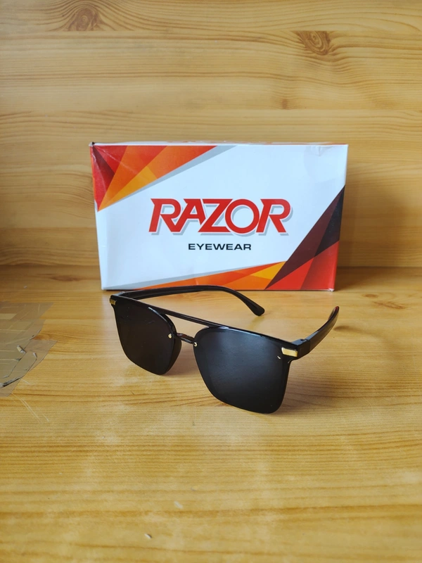 MENS NEW STYLISH LATEST MODEL BLACK MIX SUNGLASSES - FREE, 12