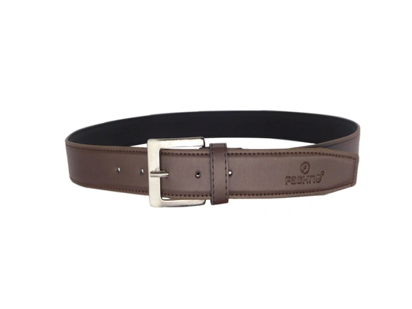 MEN'S PU LEATHER KANTA  BUCKLE  BROWN  COLOR BELT SIZE-(LENGTH-45 INCH,WIDTH-40 MM) - SIZE-(LENGTH-45 INCH,WIDTH-40 MM), 6