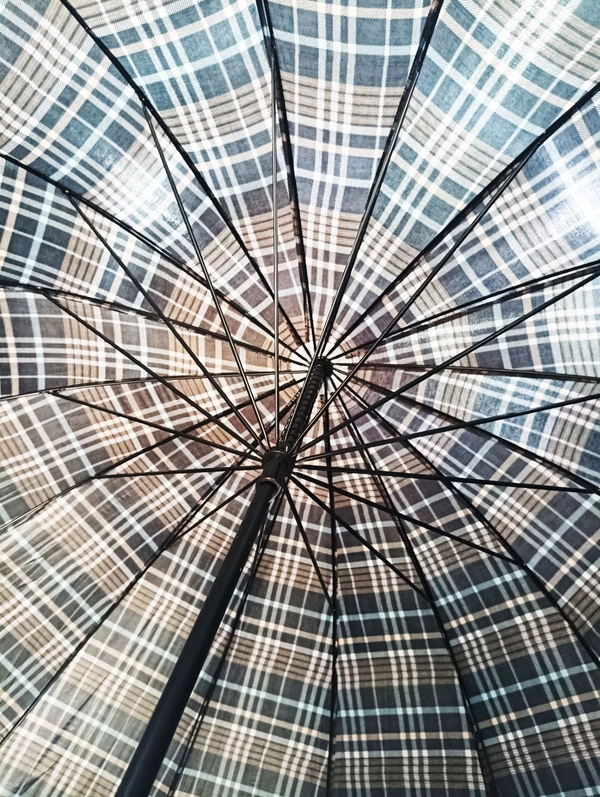SINGLE/LONG FOLD MIX COLOR CHECK  PRINTED BIG SIZE UMBRELLA  SIZE-75CM - FREE, 6