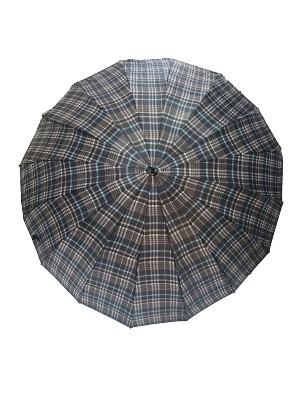 SINGLE/LONG FOLD MIX COLOR CHECK  PRINTED BIG SIZE UMBRELLA  SIZE-75CM - FREE, 6