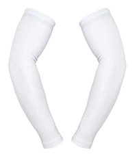 Arm Sleeves For Men And Women White Colour, Made Up Of Polyamide And Spandex Material - 12