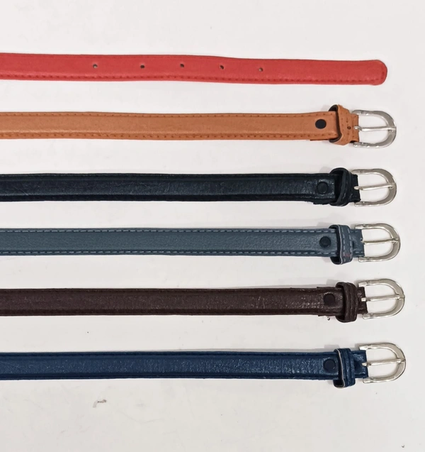 Ladies Pu Leather Material Assorted Color Belt Strap Length 38 Inches Length And Width 25 Mm - 24