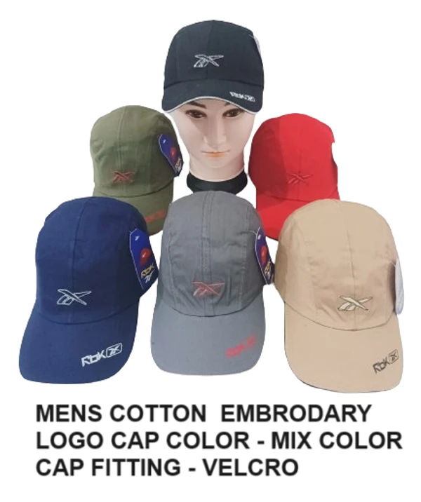 Mens Cotton Embrodary Caps Colour Mix Colour  Feeting Type Velcro - 24