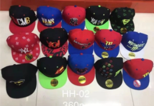 Mens Embrodary Pure Cotton  Material Hip Hop Cap  Color - Mix  Color Pack  Fitting - Snapback - 6