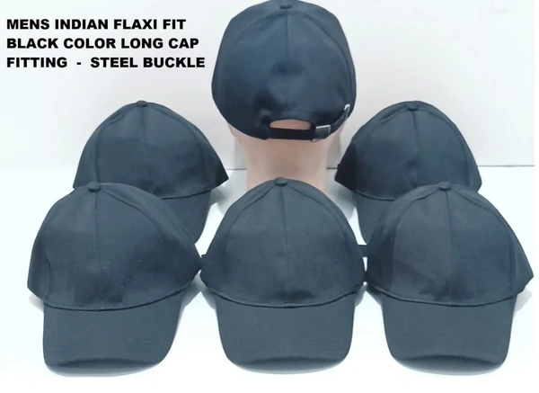 Mens Indian Flaxi Fit  Caps Color - Black Color Pack Fitting - Buckle - 24