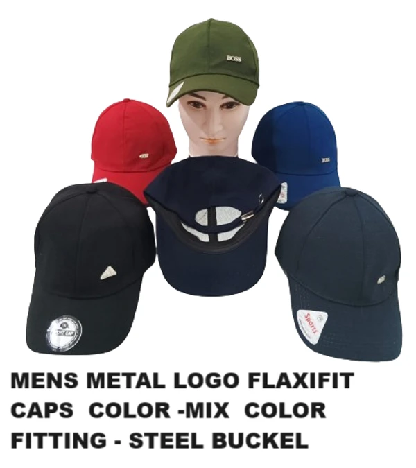 Mens Metal Logo Flaxifit Capscolour Mix Feeting Steel Buckle - 12