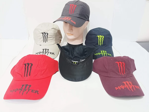 Mens Monster Logo Cotton Mix Color Cotton Cap - 6