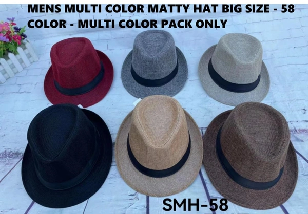 Mens Multi Color Matty Hat Big Size - 58 Color - Multi Color Pack Only - 12
