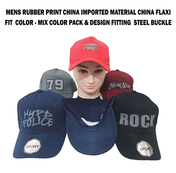 Mens Rubber Print China Imported Material - China Flaxi Fit  Color - Mix Color Pack & Design Fitting - Steel Buckle - 48