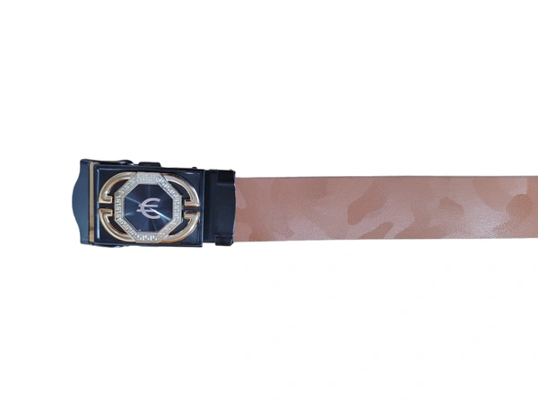MENS PU LEATHER  WITH BLACK COLOR MIX DESIGN ARMY BUCKLE BELT  - FREE, 6