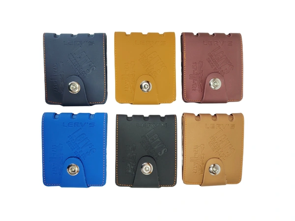 MENS 2 FOLD MIX COLOR PU LEATHER WALLET - FREE, 6