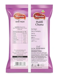 Sikandar  Premium Roasted Haldi Chana (Turmeric Whole Chickpeas with Husk) 400g - Foil Pack