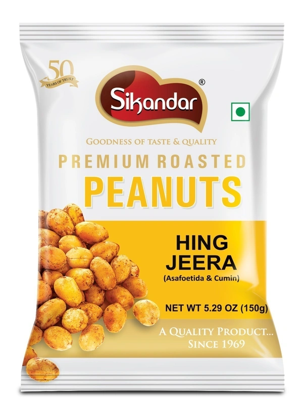 Sikandar Combo of Chatpata Masala, Tandoori, Peri Peri and Hing Jeera Flavour Peanuts - Foil Pack