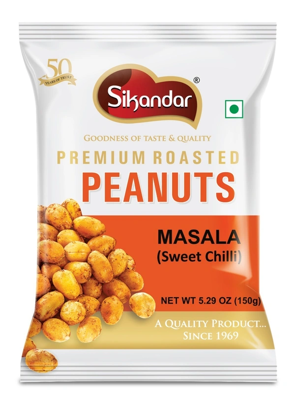 Sikandar  Combo of  Chatpata, Tandoori, Sweet Chilli, Black Pepper Flavour Peanuts  - Foil Pack