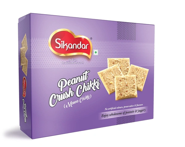 Sikandar Mawa Chikki (Crushed Peanut Chikki) - Box Packing