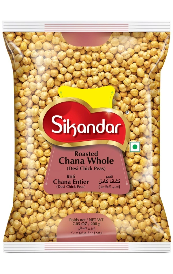 Sikandar Premium Roasted Chana Whole 200g - Foil Pack
