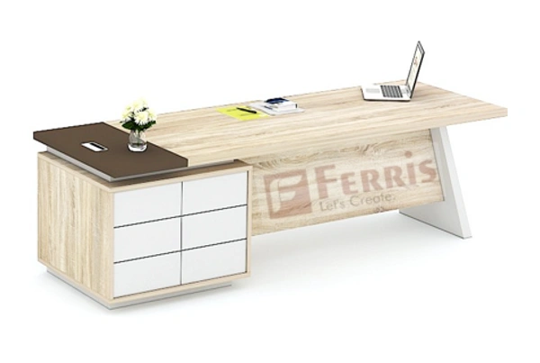 OFFICE TABLE WITH FIX PEDESTAL FP-MD-01