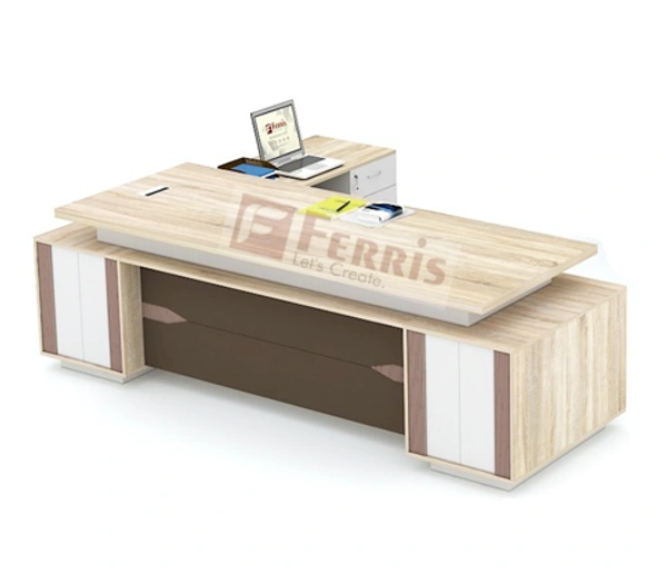 OFFICE TABLE WITH SIDE PEDESTAL AND FIX SIDE UNIT FP-MD-05