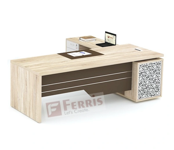 OFFICE TABLE WITH FIX SIDE UNIT FP-MD-08