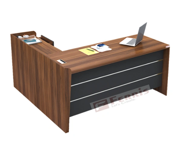 OFFICE TABLE WITH ATTACHED SIDE UNIT PT2-01