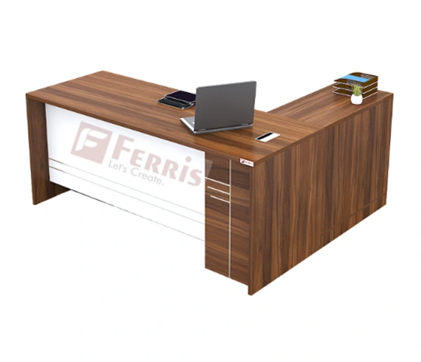 OFFICE TABLE WITH ATTACHED SIDE UNIT PT2-03