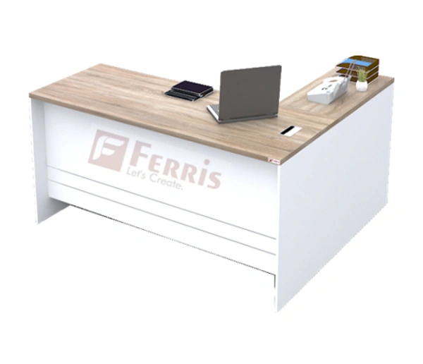OFFICE TABLE WITH ATTACHED SIDE UNIT PT2-04