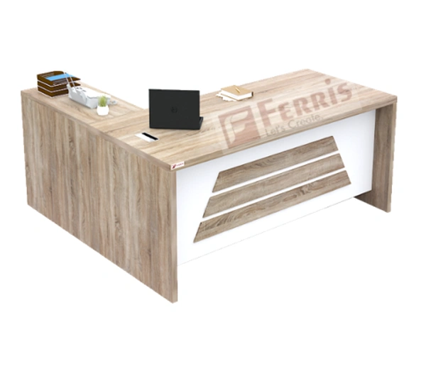 OFFICE TABLE WITH ATTACHED SIDE UNIT PT3-03