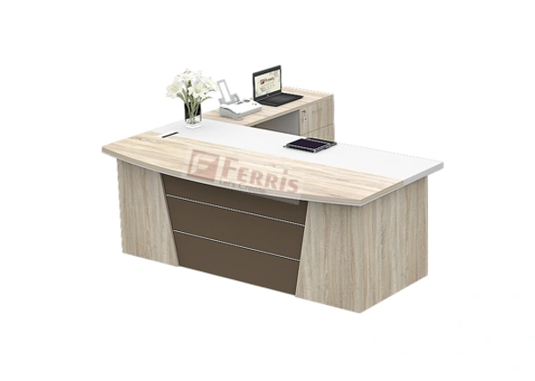 OFFICE TABLE WITH ATTACHED SIDE UNIT FP-MD-04