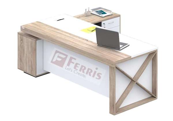 OFFICE TABLE WITH FIX SIDE UNIT PT1-03