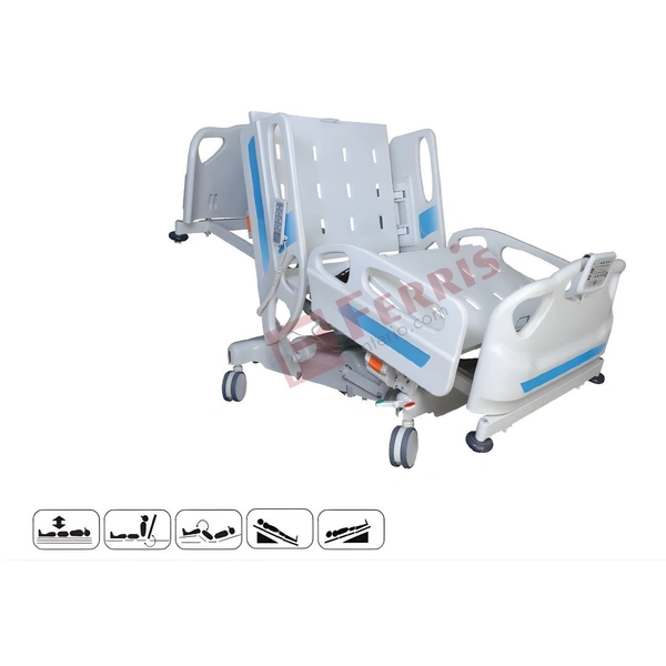 Ferris ICU HOSPITAL BED ELECTRIC SUPREME DELUXE | 5-FUNCTION | DUAL CONTROL PANELS & CARDIAC CHAIR (FHF001A) - ELECTRIC SUPREME DELUXE