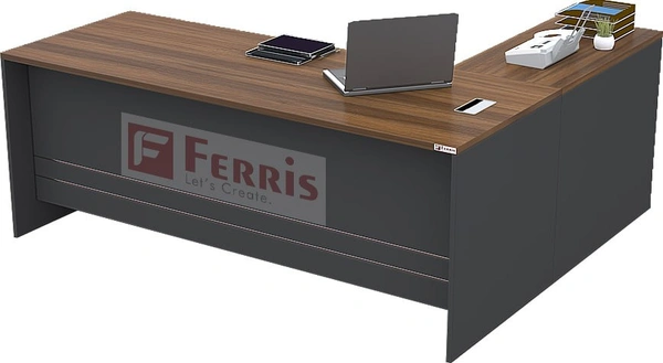 OFFICE TABLE WITH ATTACHED SIDE UNIT PT2-04