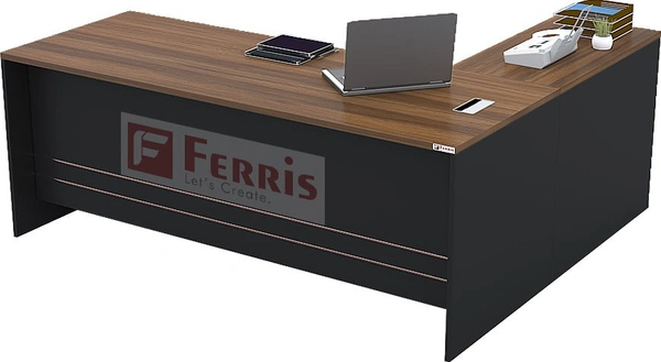 OFFICE TABLE WITH ATTACHED SIDE UNIT PT2-04