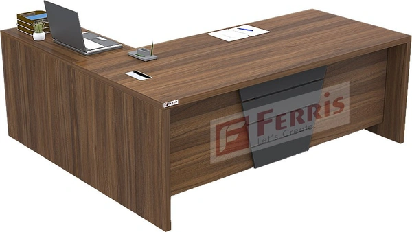 OFFICE TABLE WITH ATTACHED SIDE UNIT PT3-02