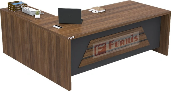 OFFICE TABLE WITH ATTACHED SIDE UNIT PT3-03
