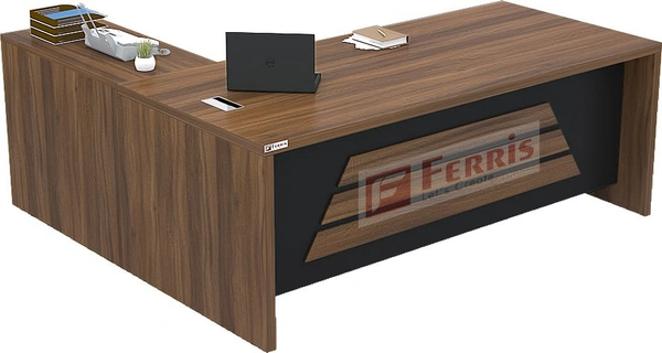 OFFICE TABLE WITH ATTACHED SIDE UNIT PT3-03